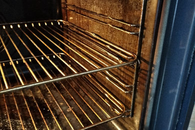 Oven Clean Before and After