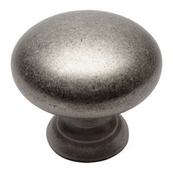 Cosmas - Cosmas 4950WN Weathered Nickel Cabinet Round Knob, 1-1/4" Diameter, Set of 5 - Cabinet And Drawer Knobs