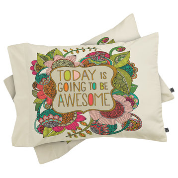 Deny Designs Valentina Ramos Today Is Going To Be Awesome Pillow Shams, King