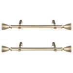 Central Design Products - Maja Side Curtain Rods 12-20", Light Gold - Central Design Products is thrilled to present our side curtain rods, which will add alluring style and refined touch to your window treatment and home decor. Add a nice touch to each side of your beautiful window to apply a modern and unique look in your living space.