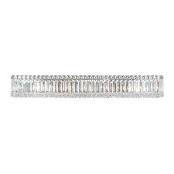 Stainless Steel Finish 9 Light Wall Bathroom Lighting by Schonbek Quantum - Lighting