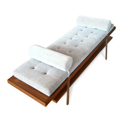 City Bench with Attached Bolsters - Upholstered Benches