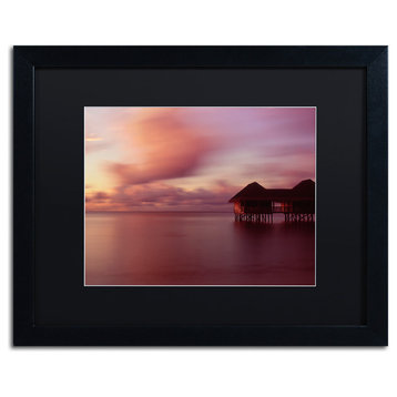 'New Day-Maldives' Matted Framed Canvas Art by David Evans