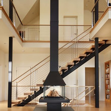 Staircase in middle of house