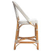 Counter Chair Stool Contemporary Tan Beige Distressed Rattan Pe