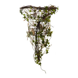 Shea's Wildflower - Antique Wall Decoration/Leaves, Fruit, Twigs, White Rust/12" - Wreaths And Garlands
