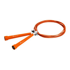 Speed Jump Rope 10' Adjustable Length, Plastic Handles, Fast Turning, Orange
