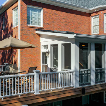 Basement With Exterior Pool & Porch Renovation