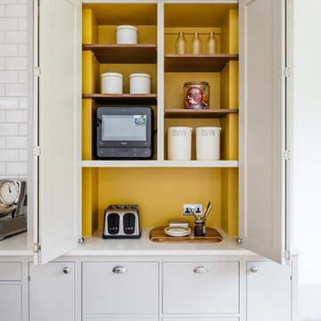 Shaker Kitchen with Hague Blue Island