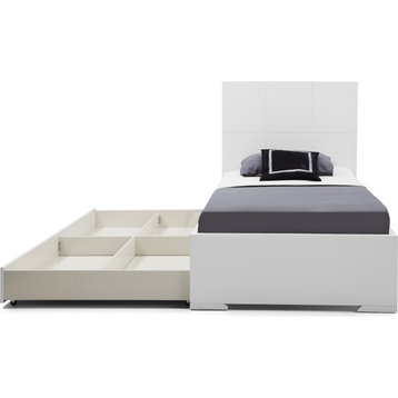 Anna Bed Trundle - White