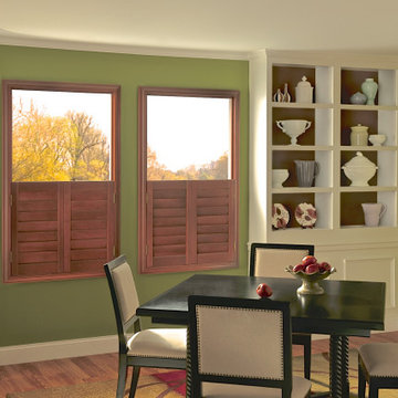 "Cafe, Double Hung" Plantation Shutter applications