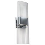 Norwell Lighting - Norwell Lighting 8165-CH-CA Gem Led - 17" 16W 1 LED Wall Sconce - Clear acrylic diffuser wraps over the backplate toGem Led 17" 16W 1 LE Chrome Acrylic GlassUL: Suitable for damp locations Energy Star Qualified: n/a ADA Certified: YES  *Number of Lights: Lamp: 1-*Wattage:16w Integrated LED bulb(s) *Bulb Included:Yes *Bulb Type:Integrated LED *Finish Type:Chrome