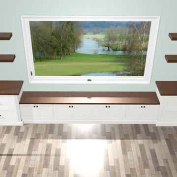 Before Rendering: Custom Built-In Window Seat