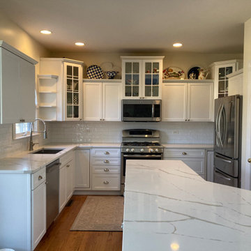 Transitional Hybrid Kitchen Remodel Done in Glacier White