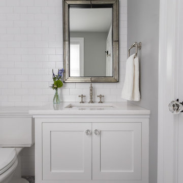 Upscale Maritime in Mystic Guest Bathroom