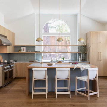 Driftwood Contemporary Kitchen Backsplash