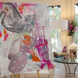 Art - Original Abstract Painting by Pamela Qarbaghi, 60 X 48  - AVAILABLE - Paintings