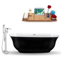 Streamline 67" Freestanding Tub, Faucet and Tray Set, H-120 Faucet