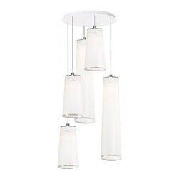 Pablo Mixed Solis 5 Chandelier - Chandeliers