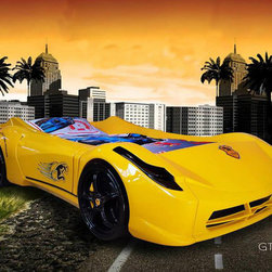 Yellow Ferrari Car Bed - Products