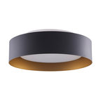 Lynch Flush Mount Ceiling Light, Black & Gold