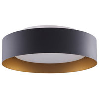 Lynch Flush Mount Ceiling Light, Black & Gold