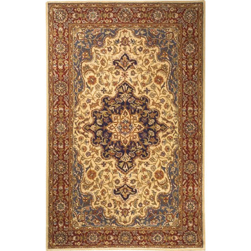 Safavieh Heritage Collection HG760 Rug, Ivory/Red, 9'6" X 13'6"