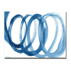 Ready2HangArt - Loopy Blue' Ready2HangArt Canvas by Leslie Owens, 30"x20" - Prints And Posters