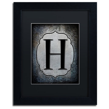 LightBoxJournal 'Letter H' Art, Black Frame, Black Mat, 14x11