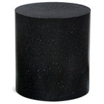 Meridian Furniture - Terrazzo End Table, Black - The Terrazzo End table is a modern and stylish design that features a black and white speckled surface with a terrazzo-like texture. It adds sophistication to any space and is perfect for any home or office. Crafted with iron metal, the table is sturdy and durable, which is great for long-term use. The sleek and contemporary design of the table makes it a perfect addition to any living room or office space. These two elements come together to create a beautiful and functional space that is sure to impress anyone who sees it.