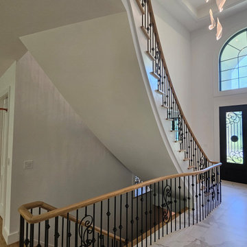 Project #120 | White Oak Staircase with Iron Balusters