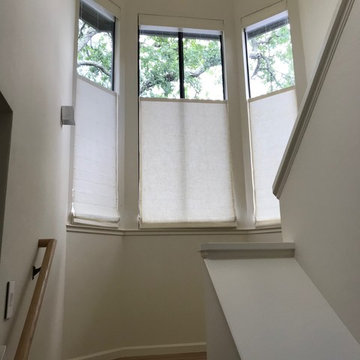 Inside mount Roman shades with continuous cords