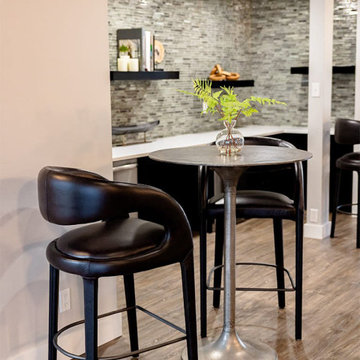 Sleek and Textured Kitchenette Design for Commercial Environments