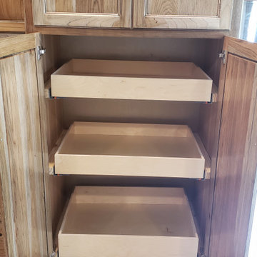 Hickory Cabinets with ebony Glaze