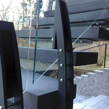 Glengowan residence exterior staircase metal posts