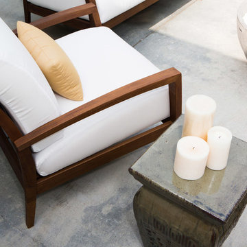Detail of Lounge Chair and Chinese Garden Stool