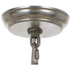 Crystorama 6108-SA 6 Light Chandelier in Antique Silver
