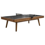 Imperial International - Elton Mid-Century Modern Tennis Table - Spinning serves, lunging saves and everything else that is great about table tennis comes to life on this beautiful, mid-century table tennis table that is sure to become a centerpiece of your game room. The black table tennis top is carefully inset into the walnut mist colored wood frame to provide years and years of high quality game play on this gorgeous family heirloom. Adjustable leg levelers ensure a level surface so that all you have to worry about is getting the ball over the net.