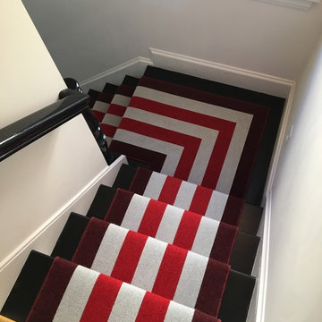 Custom Striped Stair Runner