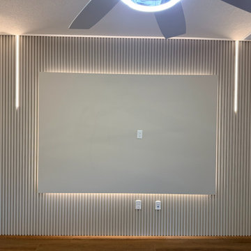 Slat Wall TV Feature with LED Lighting - Montverde FL
