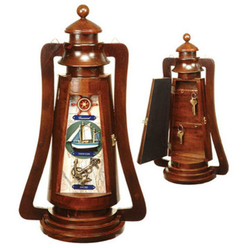 Wooden Lantern With Keybox