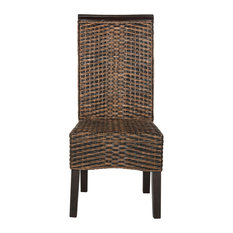 50 Most Por Wicker Rattan Dining Room Chairs For 2018 Houzz Safavieh Ilya Wicker Dining Chair Set Of 2 Chairs