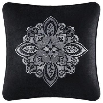 Giselle 18" Square Embellished Decorative Throw Pillow