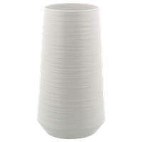 Silver Porcelain Contemporary Vase, 12" x 6" x 6" 74686