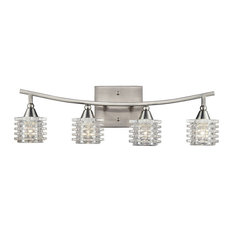 Matrix 4-Light Bath Bar, Satin Nickel