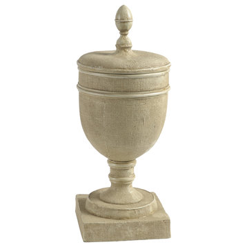 Chester Pedestal Vase with Lid 9"x21.5"