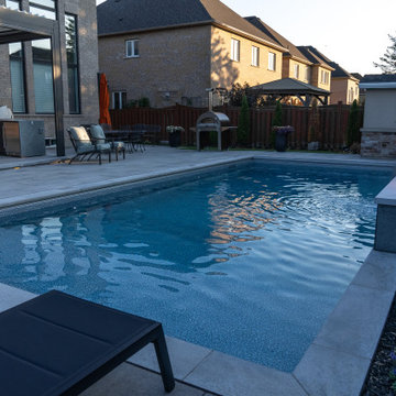 Complete Backyard Transformation with Pool, Fire Feature & Outdoor Kitchen