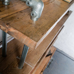 Jo 4 Door Reclaimed Scaffolding Board and Galvanised Steel Pipe Sideboard - Media Cabinets