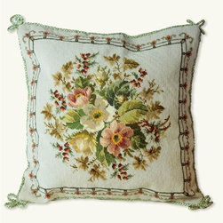 Petit Point Pillow Cover - Decorative Pillows