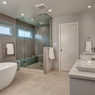 Bellevue Contemporary Bathroom with LED